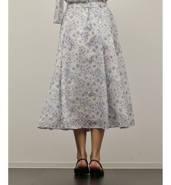 GRACE CONTINENTAL「シアーフラワープリントジャガードフレアスカート」|スカート|