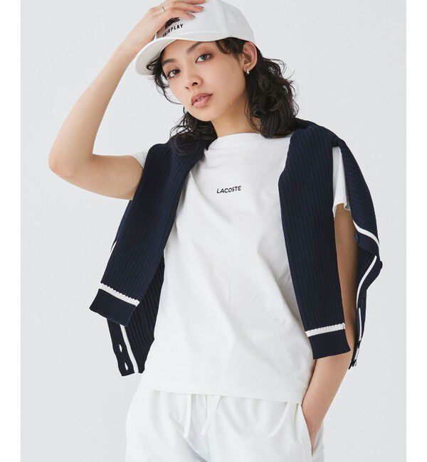 LACOSTE「コンパクトブランドネームロゴTシャツ」|Tシャツ・カットソー|ホワイト