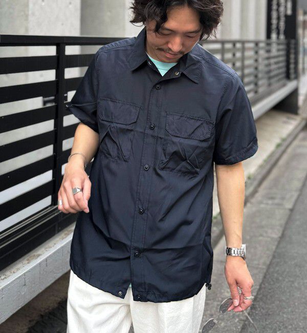 NOLLEY'S goodman「【TAION/タイオン】ノンダウン ミリタリー アジャスト半袖シャツ 25SS」|シャツ・ブラウス|