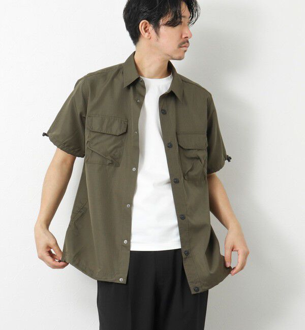 NOLLEY'S goodman「【TAION/タイオン】ノンダウン ミリタリー アジャスト半袖シャツ 25SS」|シャツ・ブラウス|