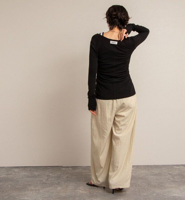 NOLLEY'S「【MAQWEL/マクウェル】リブクルーネックカーディガン」|カーディガン|