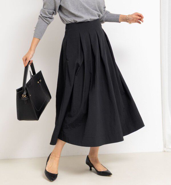 NOLLEY'S「ウォッシャブルバルキータフタタックスカート」|フレア|