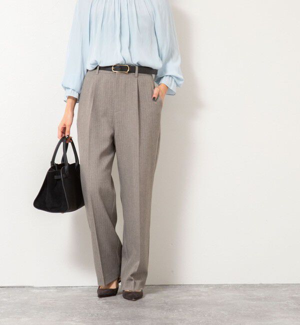 NOLLEY'S「ウォッシャブルウール調愛されセミワイドパンツ」|その他|