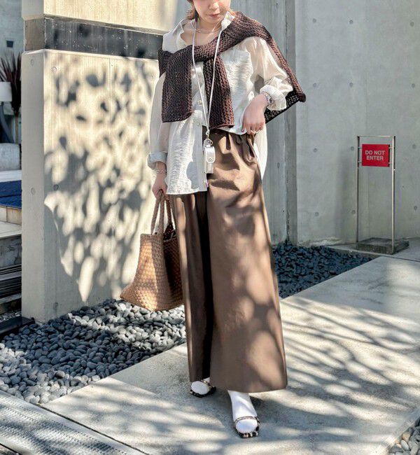 NOLLEY'S「ウォッシャブルエクセルテックタンブラー2タックワイドパンツ」|その他|