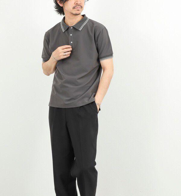NOLLEY'S goodman「【TAION/タイオン】NON DOWN BASIC JERSEY HARF SLEEVE POLO 26SS」|ポロシャツ|