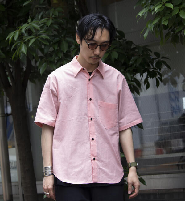 GLOSTER「【GLOSTER/グロスター】コットンリネン 半袖シャツ レギュラーカラー 綿麻」|シャツ・ブラウス|