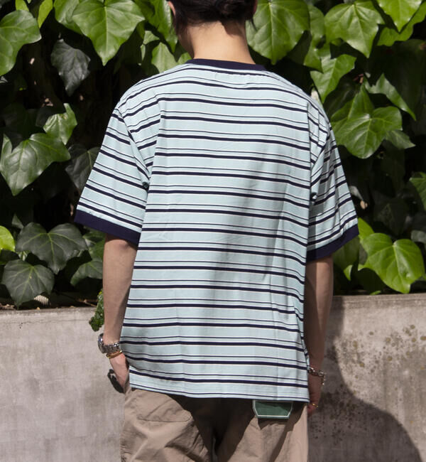 GLOSTER「【GLOSTER/グロスター】マルチボーダー リンガーTシャツ」|Tシャツ・カットソー|