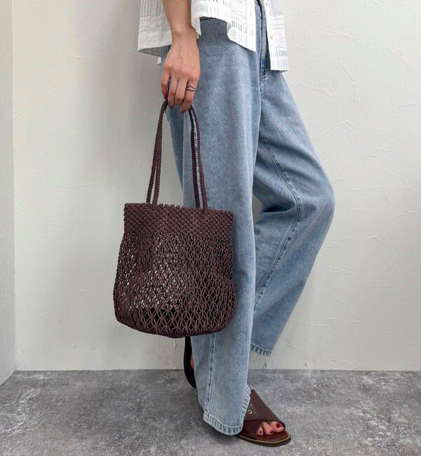 fredy emue「【The Bagmati】コットンコードカラーラウンドバッグ」|かごバッグ|