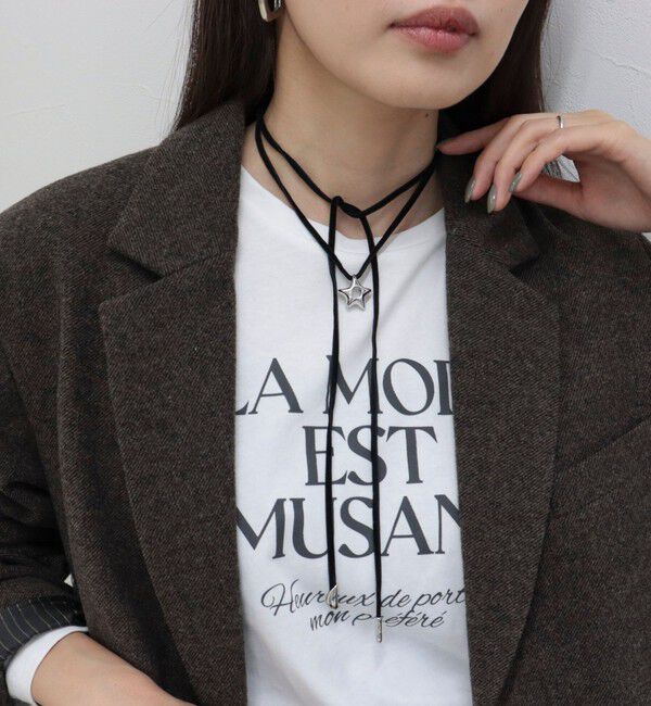 fredy emue「スタートップベロアチョーカー」|ネックレス|シルバー