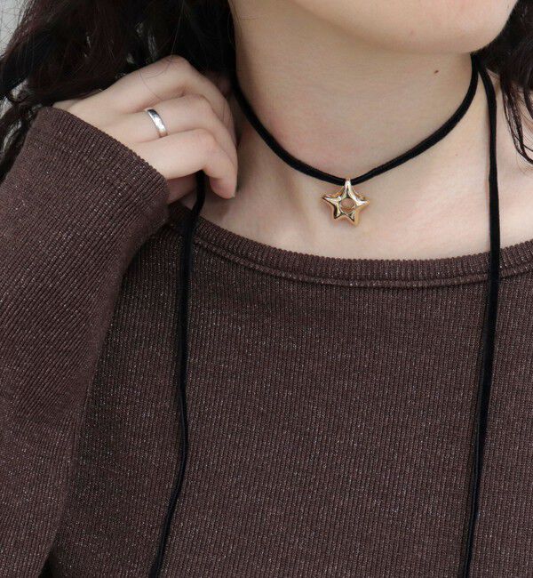 fredy emue「スタートップベロアチョーカー」|ネックレス|ゴールド
