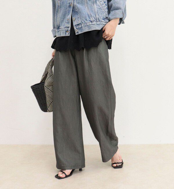 fredy emue「【低身長サイズ34有り】ライトシャンブレーデニムイージーパンツ」|チノ|