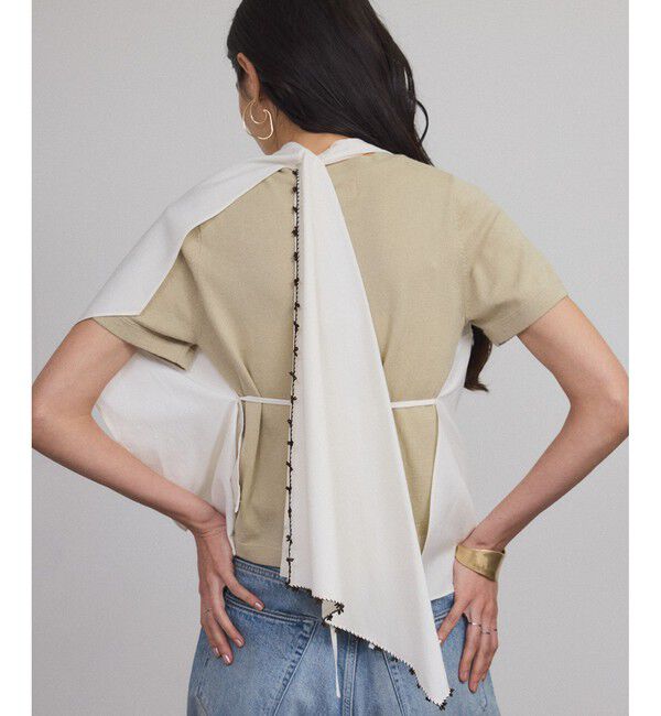 SALON adam et rope'「【SERA STUDIO（セーラスタジオ）】DRAPED SCARF TOP」|シャツ・ブラウス|