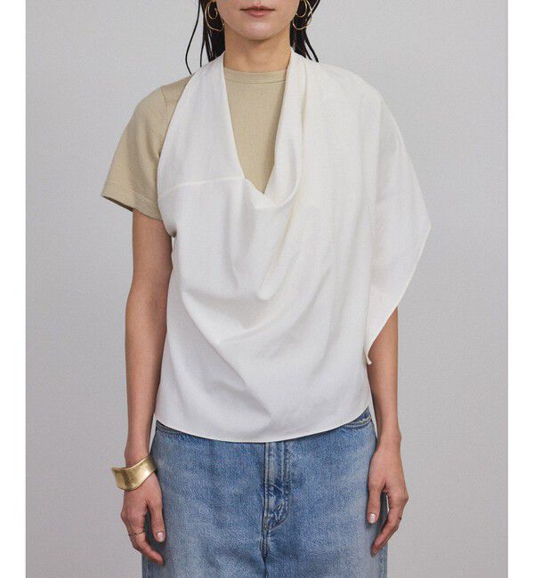SALON adam et rope'「【SERA STUDIO（セーラスタジオ）】DRAPED SCARF TOP」|シャツ・ブラウス|