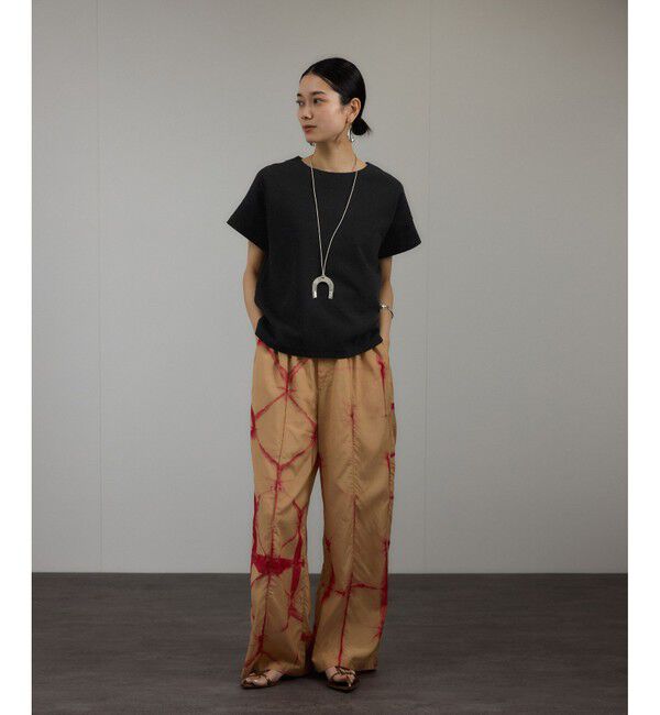 SALON adam et rope'「【WEB限定】フレンチスリーブポンチTシャツ［太ボーダー/無地］」|Tシャツ・カットソー|