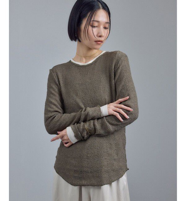 SALON adam et rope'「カーリーレースロングスリーブTシャツ」|Tシャツ・カットソー|