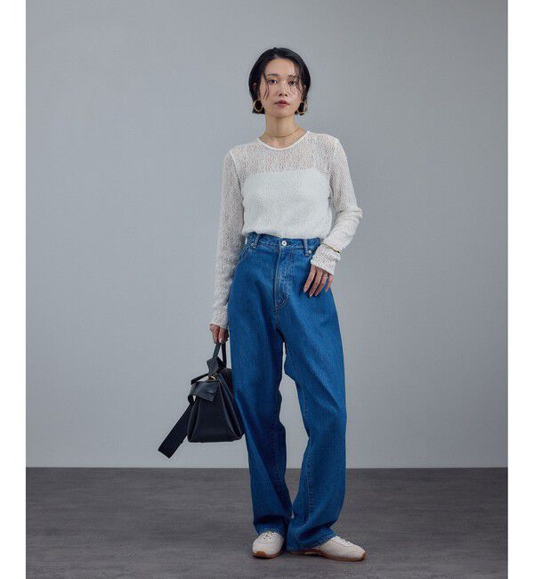 SALON adam et rope'「カーリーレースロングスリーブTシャツ」|Tシャツ・カットソー|