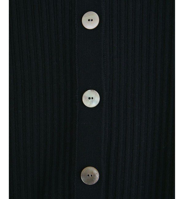 SALON adam et rope'「コットンシルクカシミアリブポロカーディガン」|カーディガン|