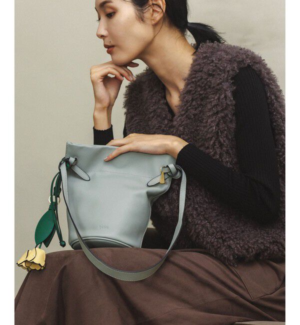 ROPE「【teau・牛革・マルチWAY】panier vine shoulder bag/持ち手長さ調整可能」|ハンドバッグ|グレー(07)