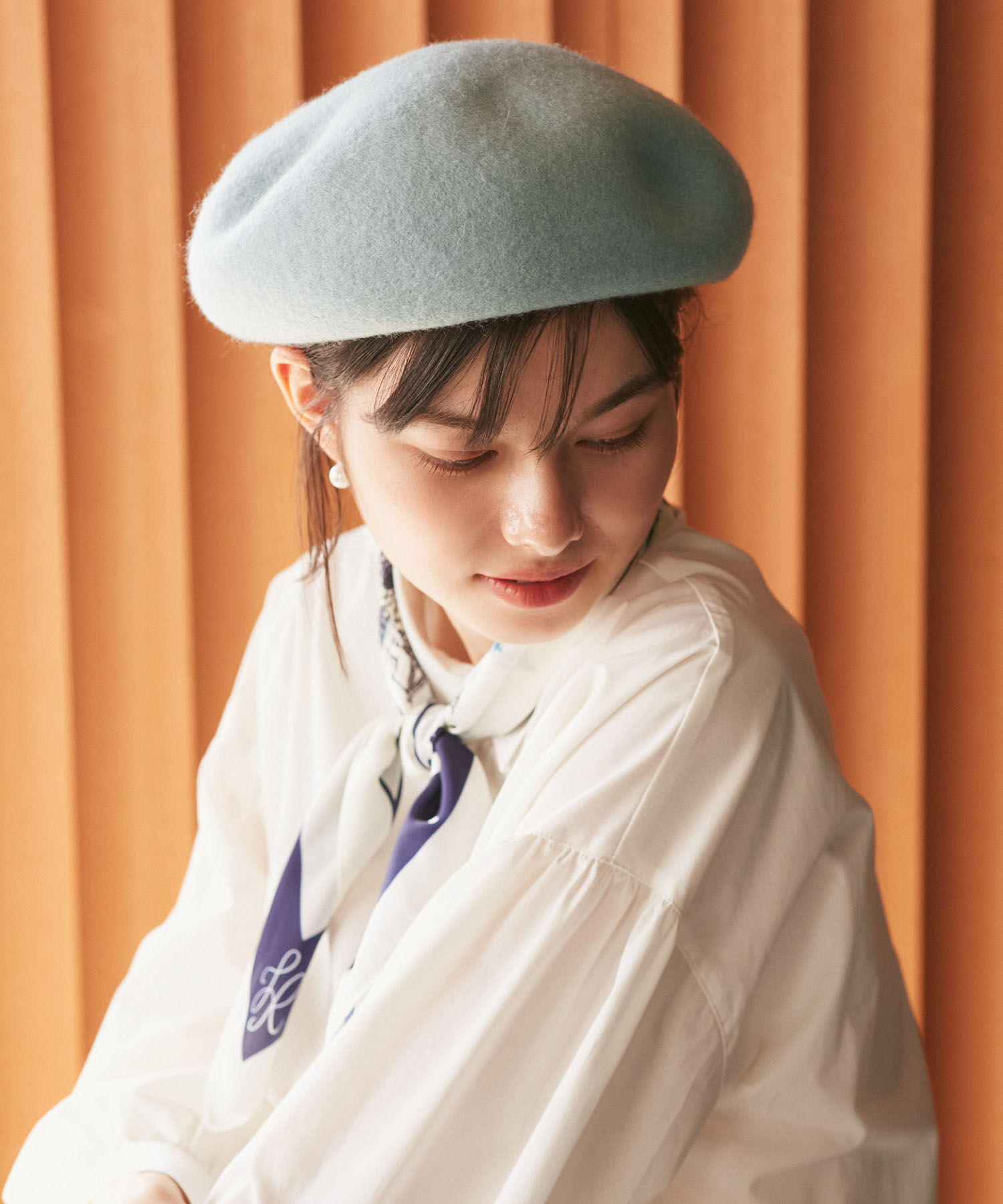 ROPE PICNIC PASSAGE「プレート付きウールベレー帽/リンクコーデ」|ハンチング・ベレー帽|