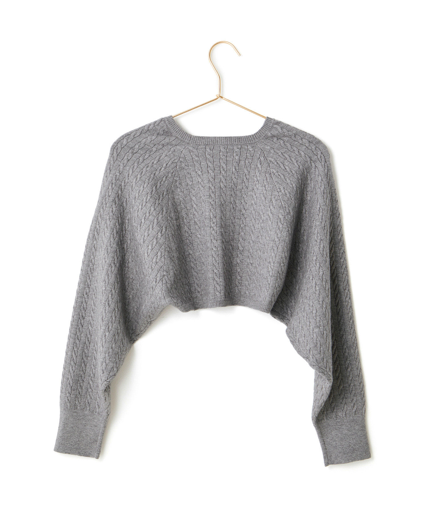 ROPE PICNIC PASSAGE「ケーブル編みニットアームボレロ」|カーディガン|