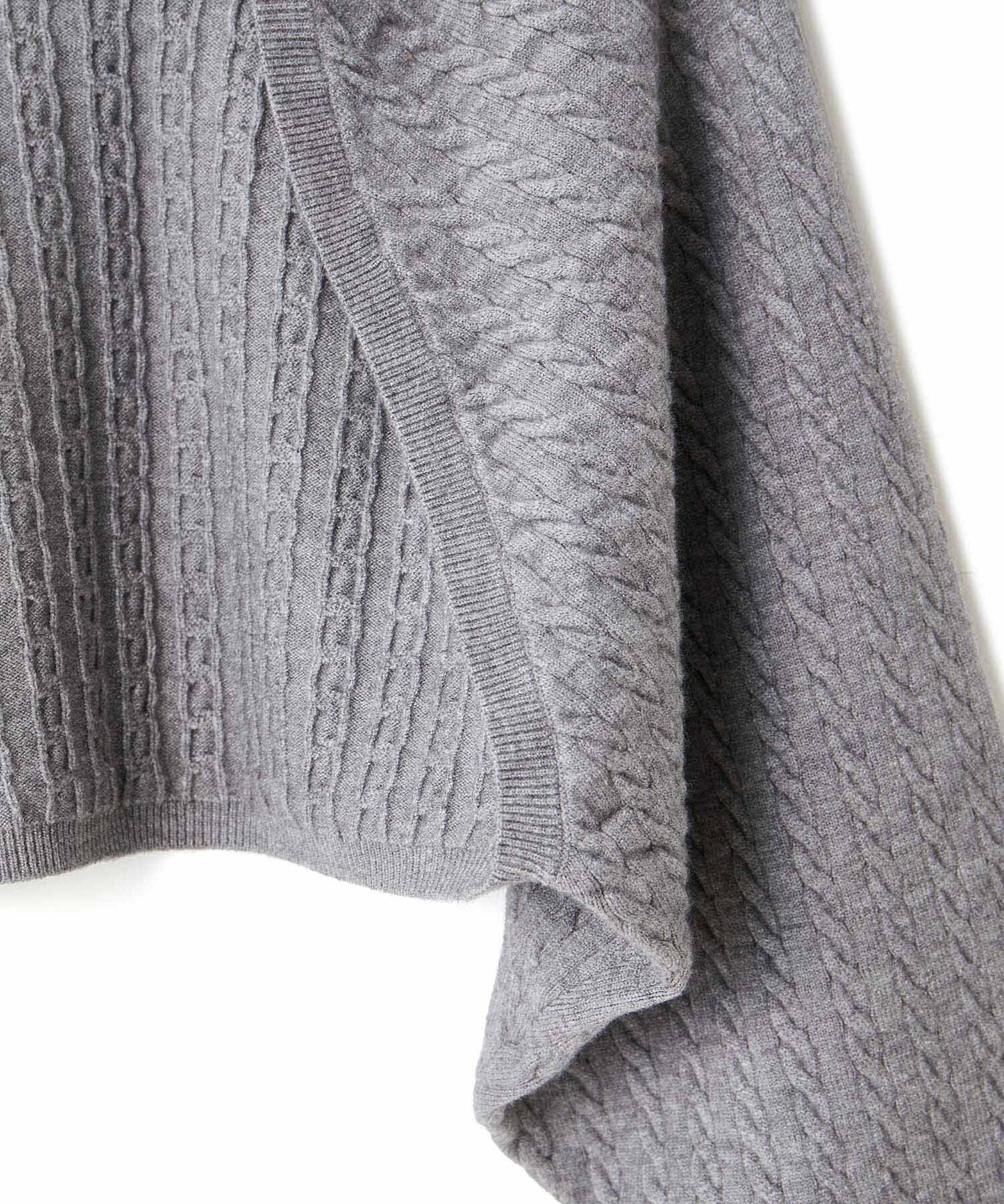 ROPE PICNIC PASSAGE「ケーブル編みニットアームボレロ」|カーディガン|