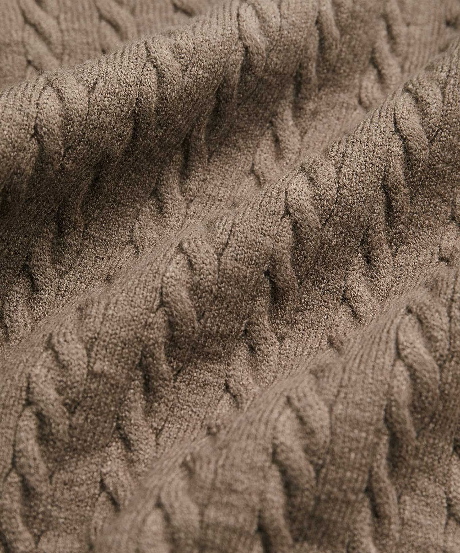 ROPE PICNIC PASSAGE「ケーブル編みニットアームボレロ」|カーディガン|