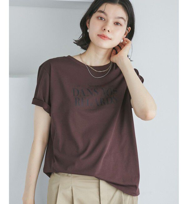 Rope&rsquo;Picnic「【UVカット・接触冷感・汗染み加工】フレンチロゴプリントTシャツ」|Tシャツ・カットソー|