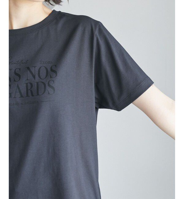 Rope&rsquo;Picnic「【UVカット・接触冷感・汗染み加工】フレンチロゴプリントTシャツ」|Tシャツ・カットソー|