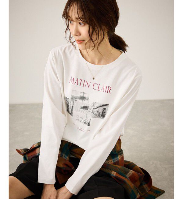 Rope&rsquo;Picnic「汗染み防止アソートロゴロングスリーブTシャツ/UVカット・接触冷感」|Tシャツ・カットソー|