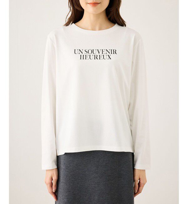 Rope&rsquo;Picnic「汗染み防止アソートロゴロングスリーブTシャツ/UVカット・接触冷感」|Tシャツ・カットソー|