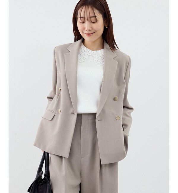 Rope&rsquo;Picnic「クリアツイル金ボタンジャケット/入卒式・セレモニー・セットアップ対応」|テーラードジャケット|