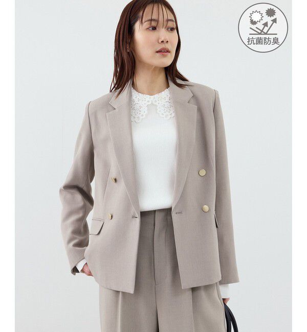 Rope&rsquo;Picnic「クリアツイル金ボタンジャケット/入卒式・セレモニー・セットアップ対応」|テーラードジャケット|ベージュ系(29)