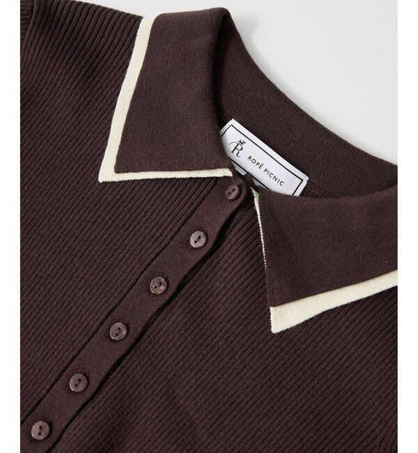 Rope&rsquo;Picnic「レイヤード風リブポロニット」|ニット・セーター|