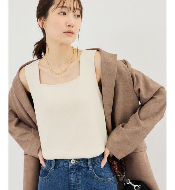 Rope&rsquo;Picnic「スクエアネックニットタンクトップ」|タンクトップ|