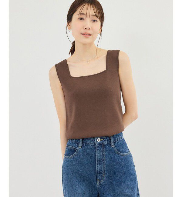 Rope&rsquo;Picnic「スクエアネックニットタンクトップ」|タンクトップ|