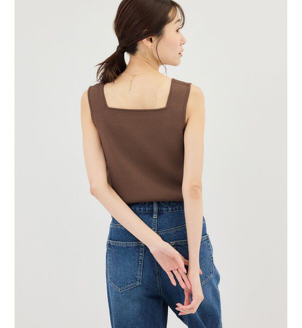 Rope&rsquo;Picnic「スクエアネックニットタンクトップ」|タンクトップ|