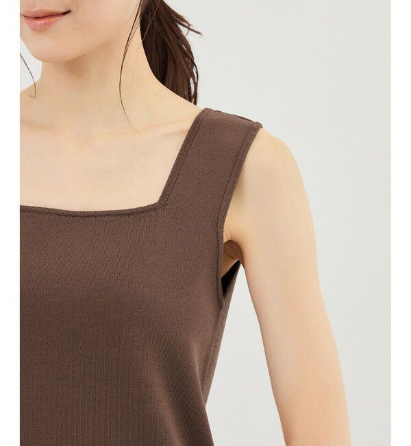 Rope&rsquo;Picnic「スクエアネックニットタンクトップ」|タンクトップ|