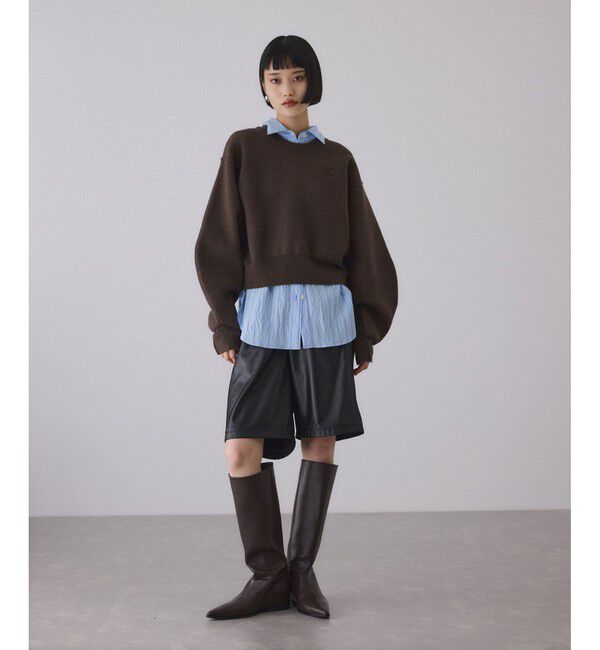 ADAM ET ROPE'「グロスコクーンハーフパンツ」|チノ|