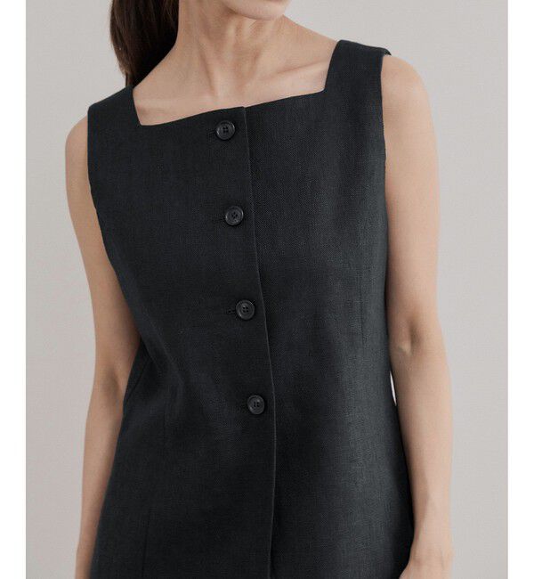 ADAM ET ROPE'「【EMOELLE】スクエアネックジレトップス」|ベスト・ジレ|