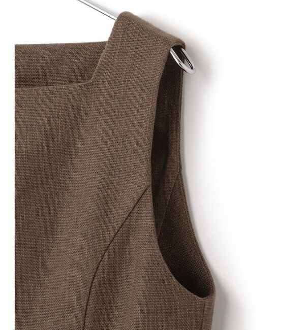 ADAM ET ROPE'「【EMOELLE】スクエアネックジレトップス」|ベスト・ジレ|