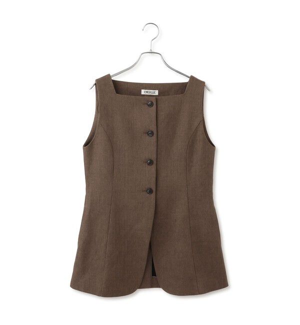 ADAM ET ROPE'「【EMOELLE】スクエアネックジレトップス」|ベスト・ジレ|