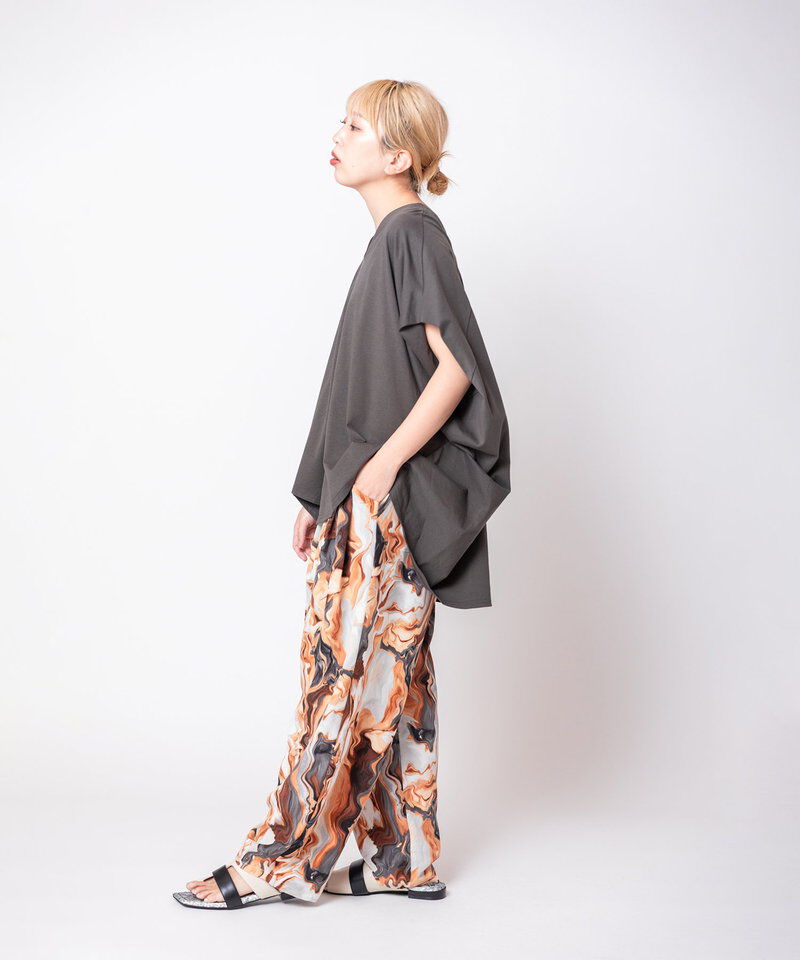  「Vネックサイドドレーププルオーバー」|Tシャツ・カットソー|