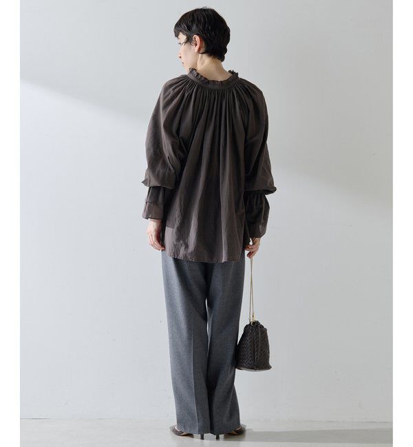  「カフスギャザーブラウス」|シャツ・ブラウス|