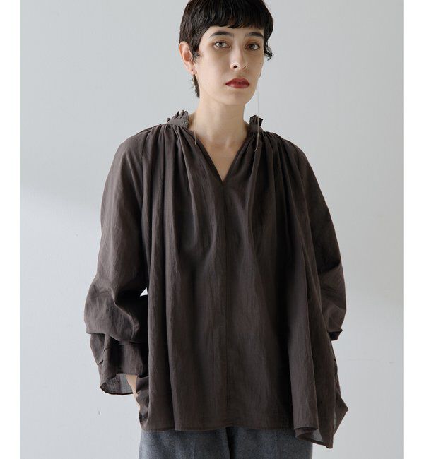  「カフスギャザーブラウス」|シャツ・ブラウス|