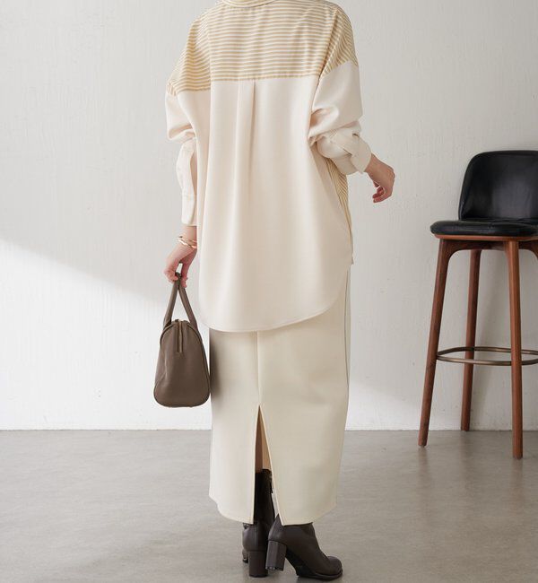  「【冬から着れる】ポンチドッキングシャツ」|シャツ・ブラウス|