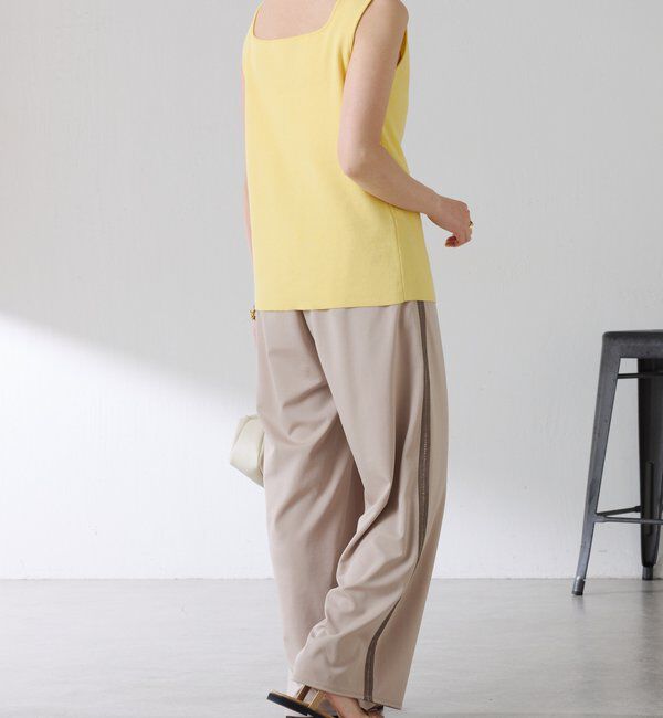  「ドライコットンノースリーブニット」|ニット・セーター|