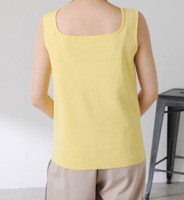  「ドライコットンノースリーブニット」|ニット・セーター|