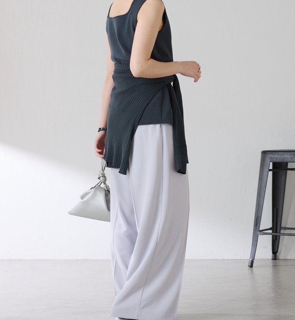  「ドライコットンノースリーブニット」|ニット・セーター|