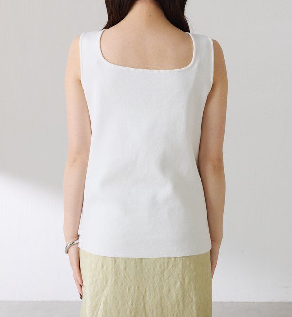  「ドライコットンノースリーブニット」|ニット・セーター|