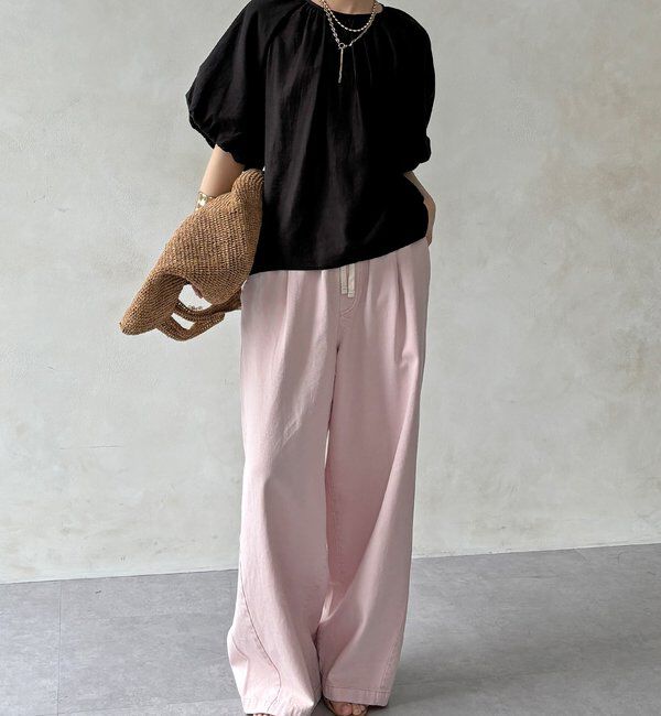  「【WEB限定】シアースラブ袖バルーンブラウス」|シャツ・ブラウス|